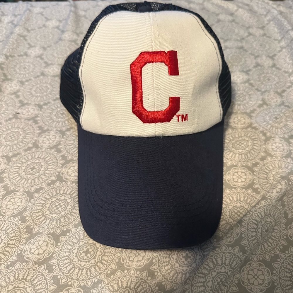 TWO - Cleveland Indians / Guardians Ball Cap Hat Chief Wahoo - Picture 8 of 11
